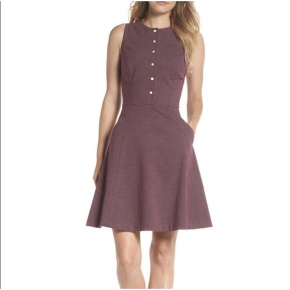 Gal Meets Glam Size 14 Polka Dot Pocket Meg‎ Fit & Flare Dress - Picture 10 of 10